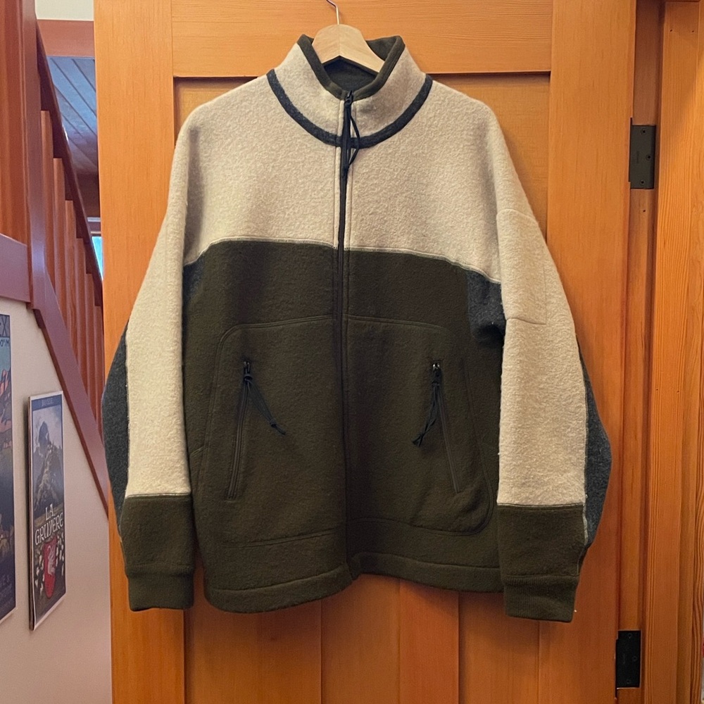 J. Crew 100% Merino Wool Men's Zip-Up Jacket